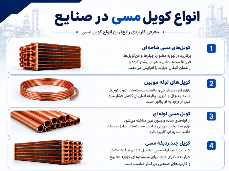 انواع کویل مسی در صنایع